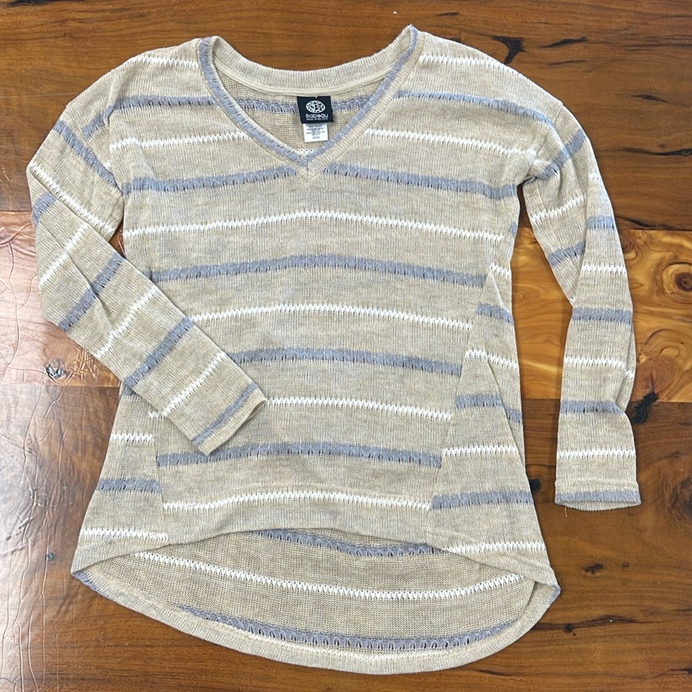 Bobeau striped sweater- Medium